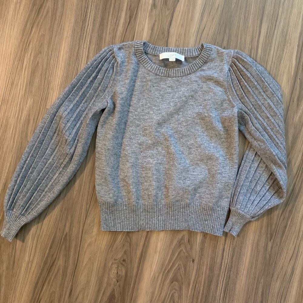 Loft Pleated Sleeve Sweater